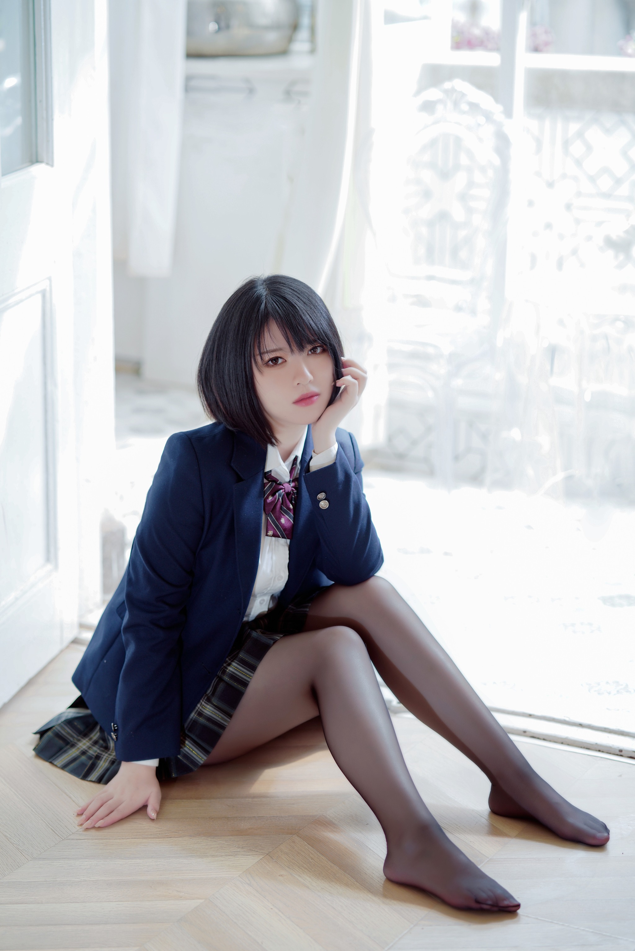 图片[1]-半半子 – NO.021 彼女の制服姿が好き [54P]-XikXak
